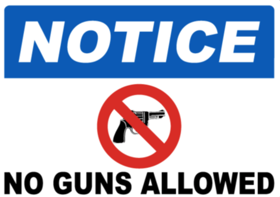 Allow. Allowed. No allowed. Guns allowed. No Guns allowed.